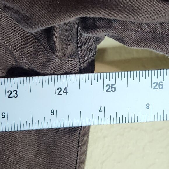 Ralph Lauren Button Up Shirt Mens Large-Tall Med brown Solid western casual - Picture 5 of 7